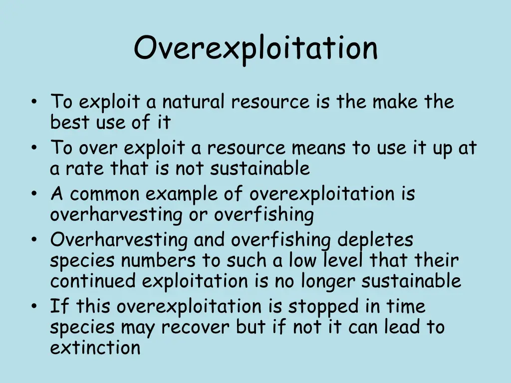 overexploitation