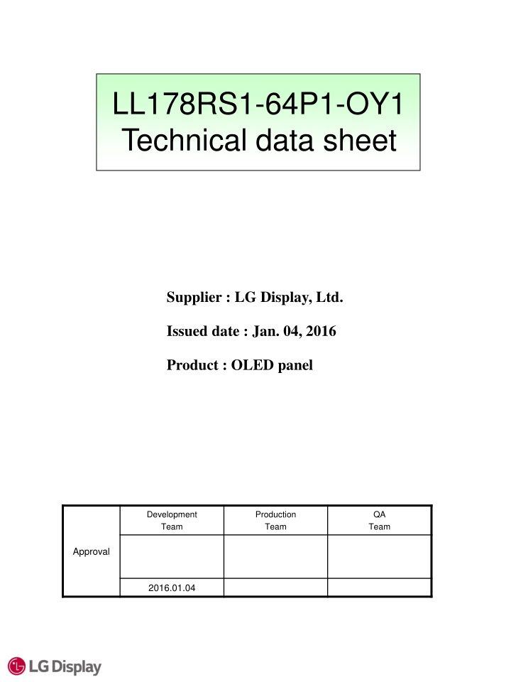ll178rs1 64p1 oy1 technical data sheet