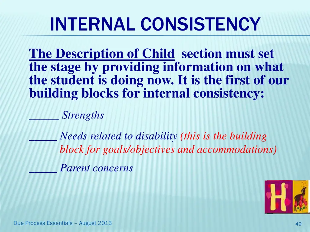 internal consistency 1