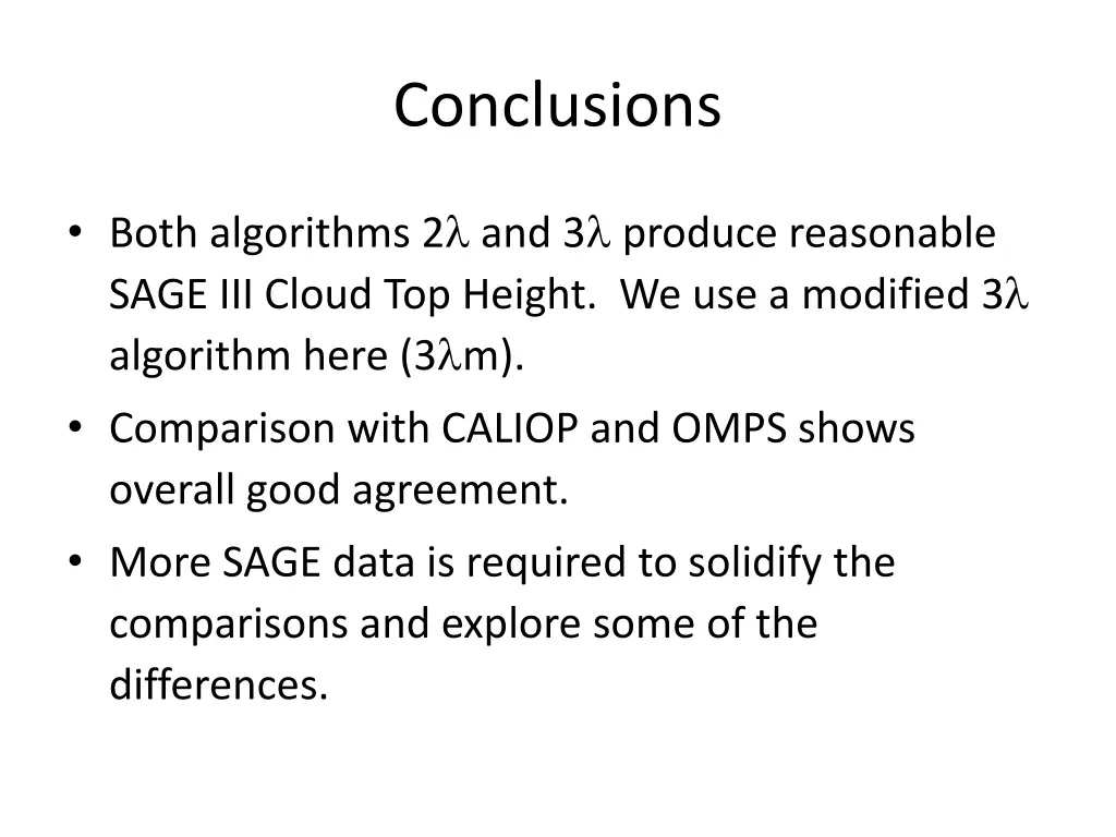 conclusions