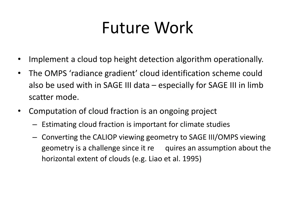 future work