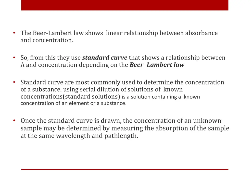 the beer lambert law shows linear relationship