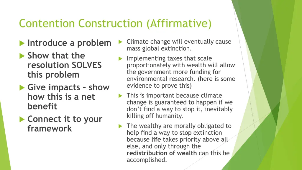 contention construction affirmative