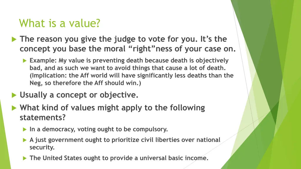 what is a value