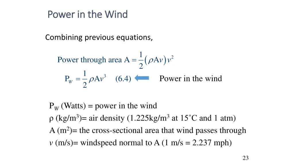 power in the wind power in the wind