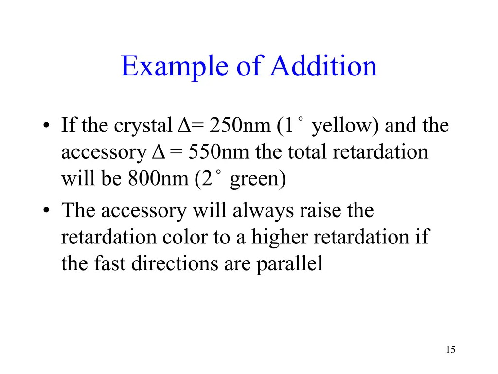 example of addition