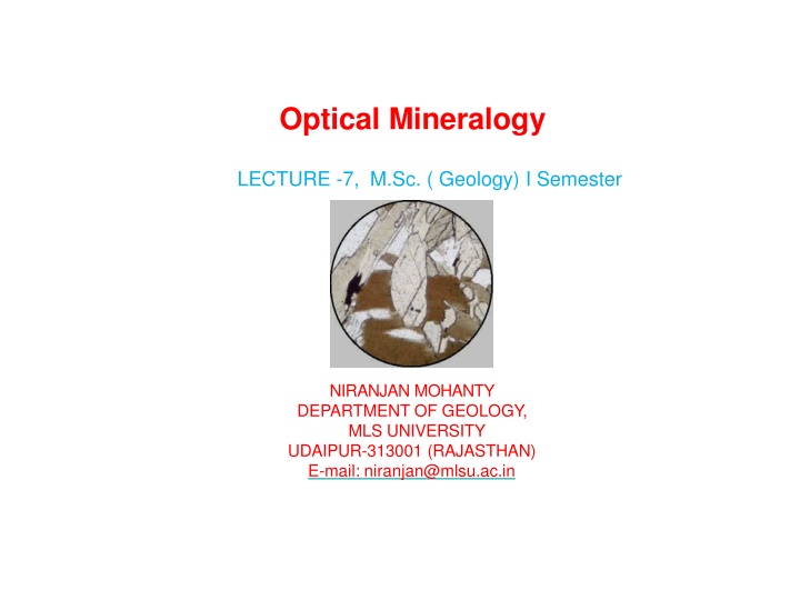 optical mineralogy