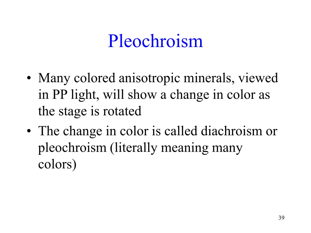 pleochroism