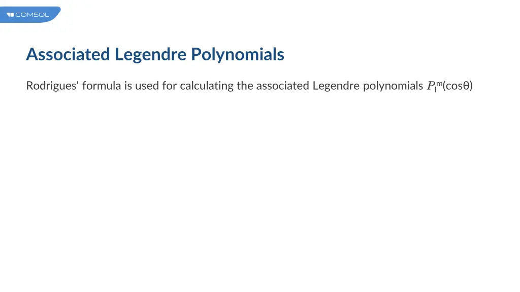 associated legendre polynomials
