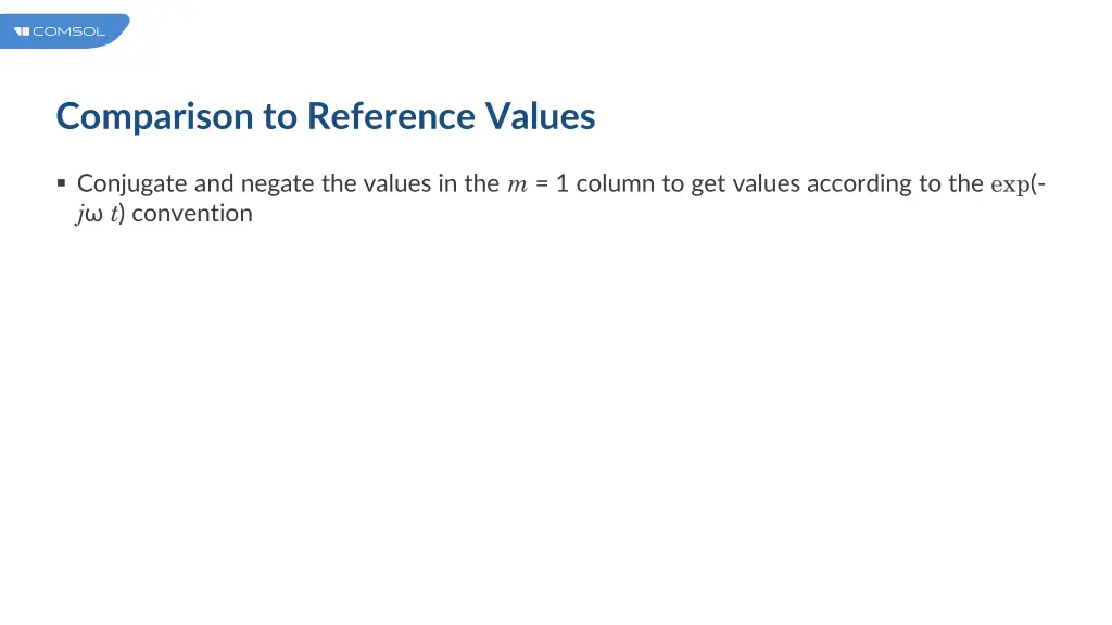 comparison to reference values