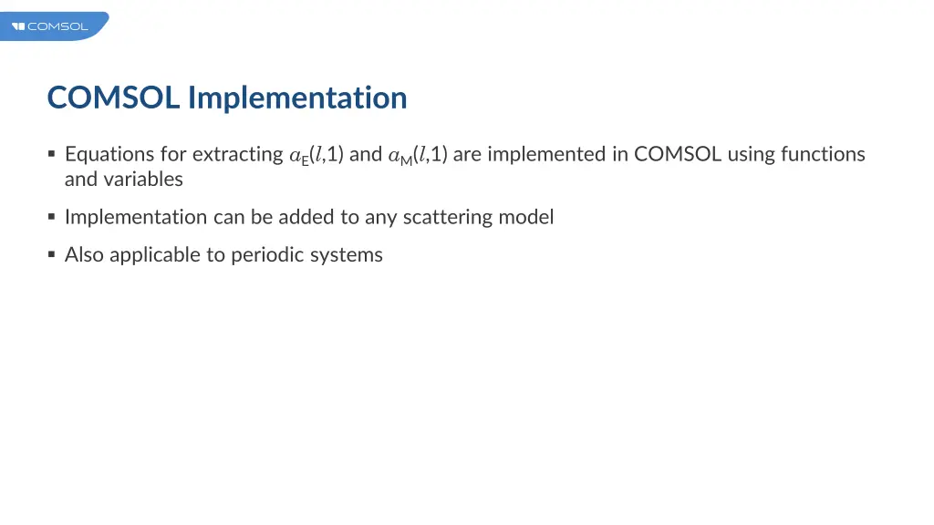 comsol implementation