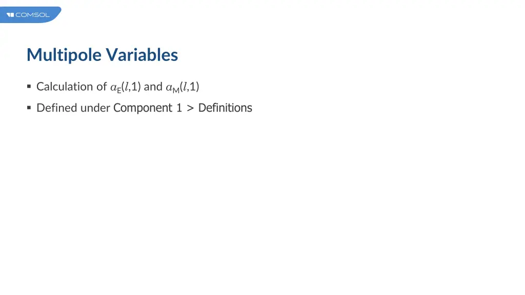 multipole variables