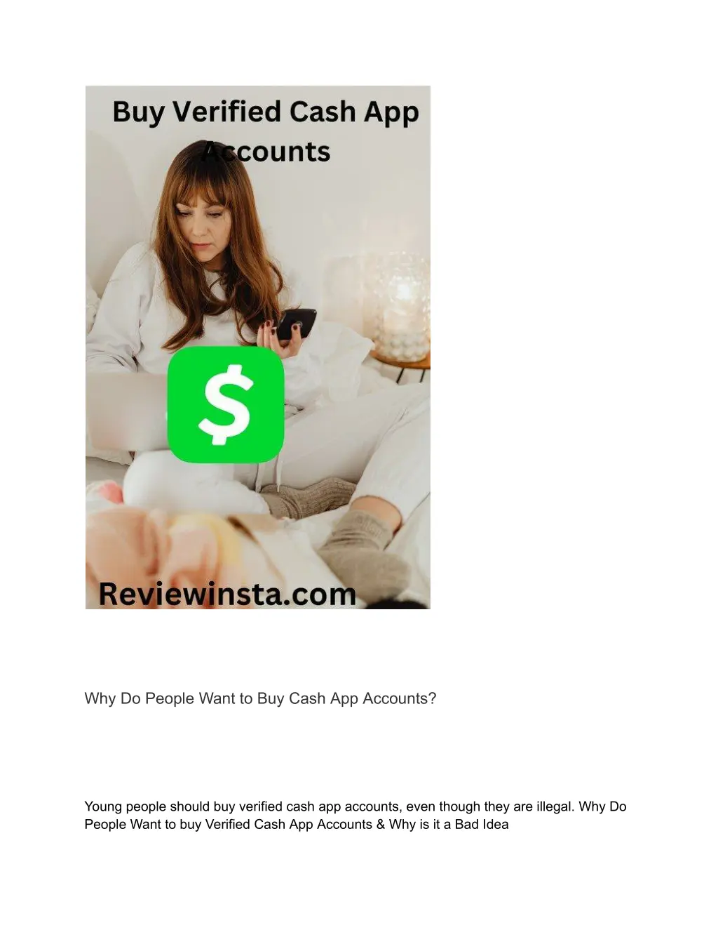 why do people want to buy cash app accounts