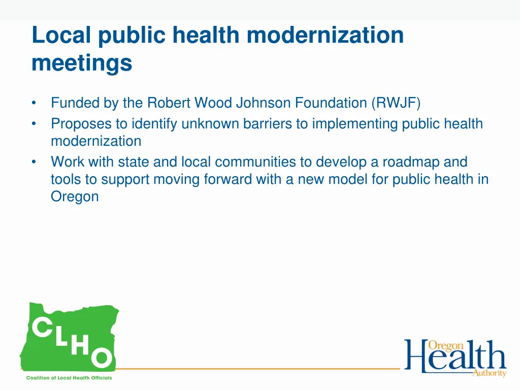 local public health modernization meetings
