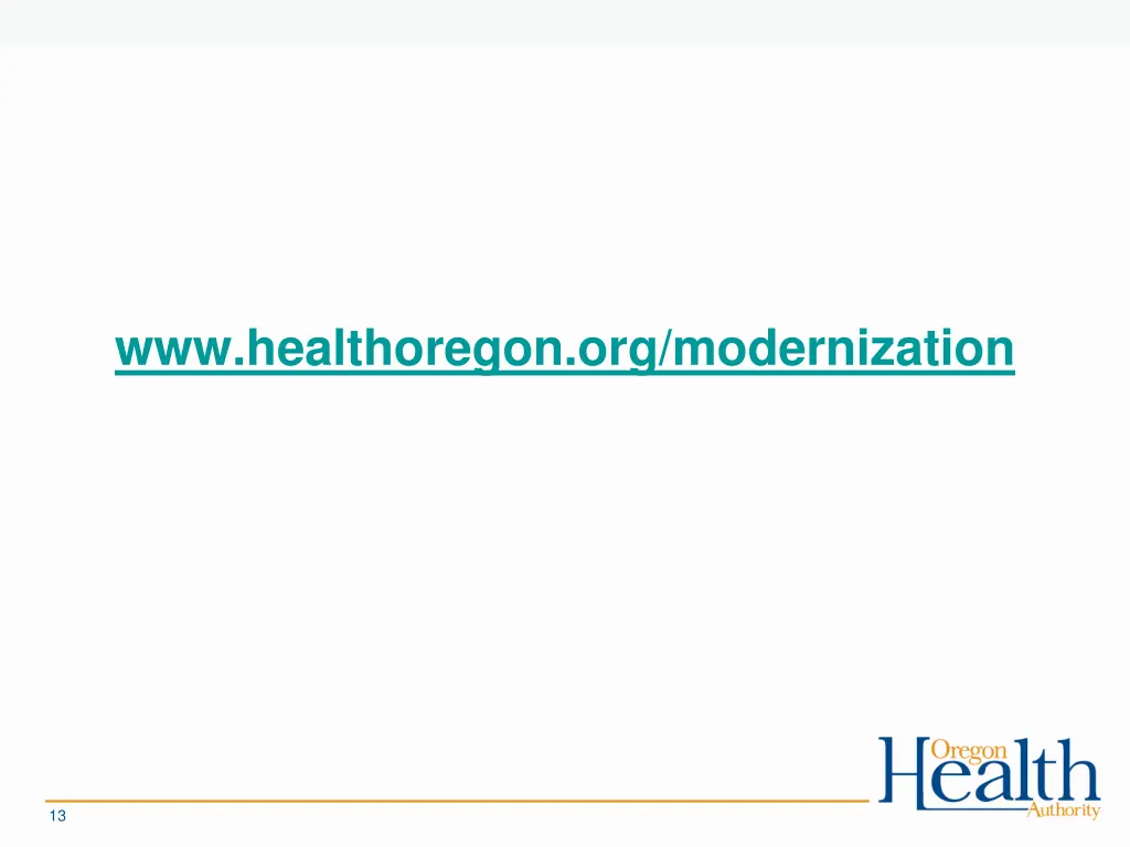 www healthoregon org modernization