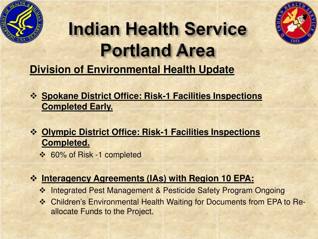 division of environmental health update