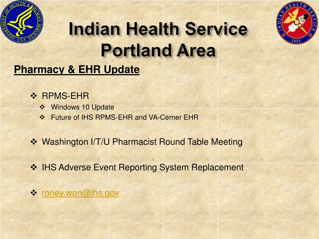 pharmacy ehr update