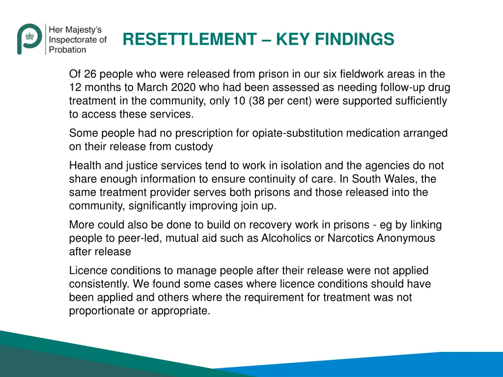 resettlement key findings