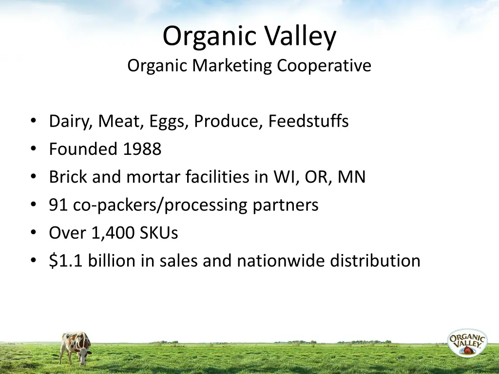 organic valley organic marketing cooperative