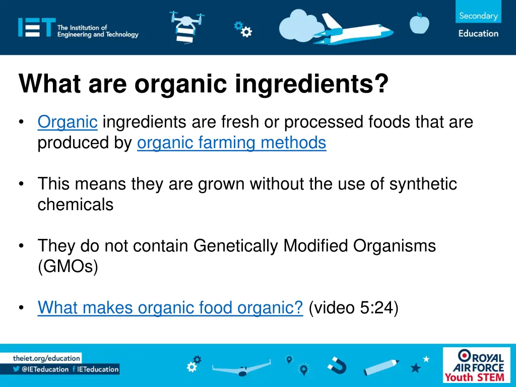 what are organic ingredients