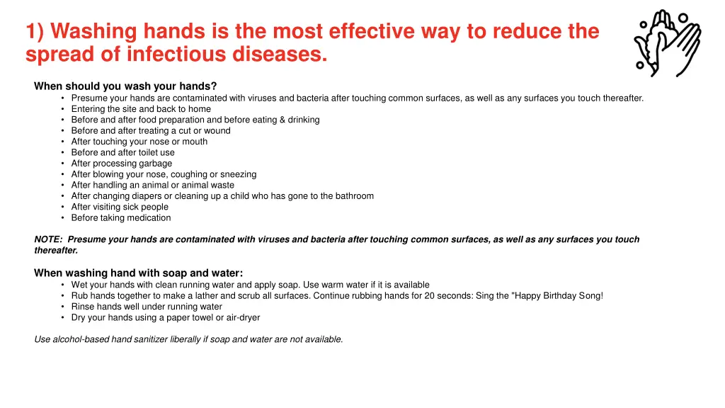 1 washing hands is the most effective