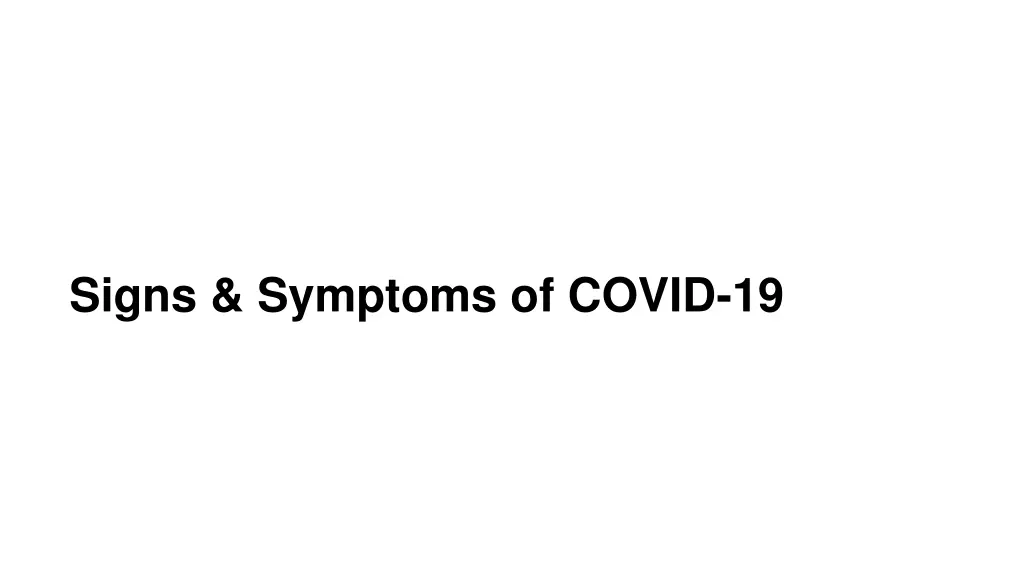 signs symptoms of covid 19