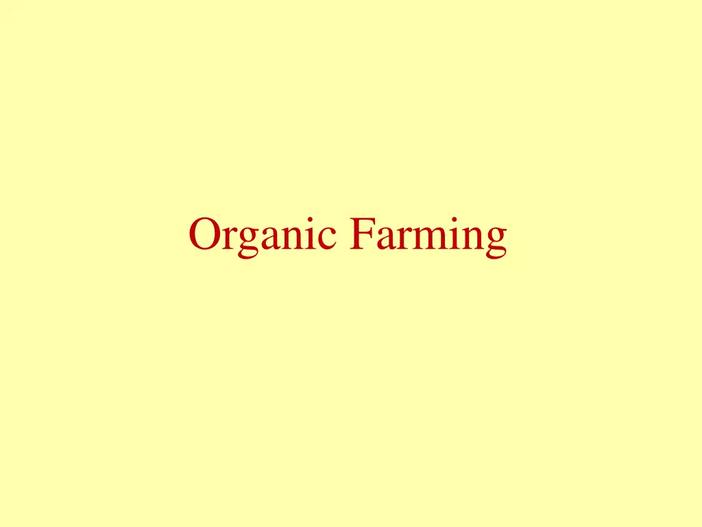 organic farming