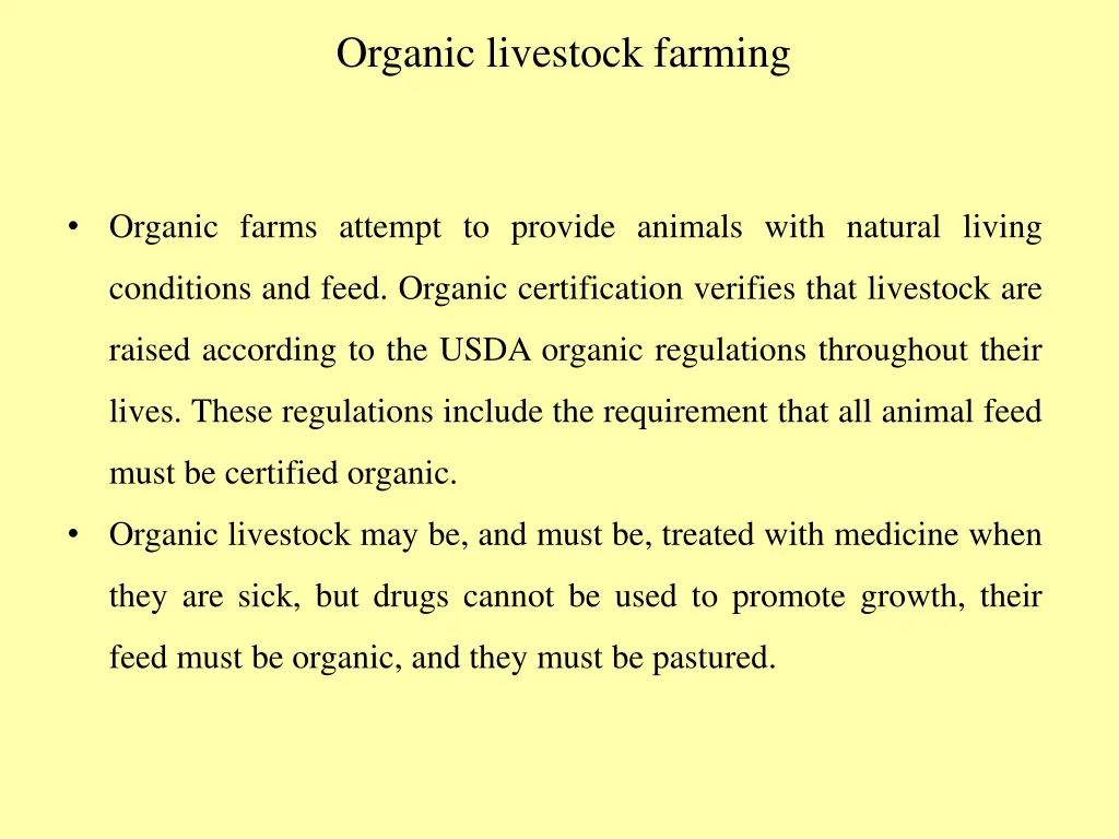 organic livestock farming