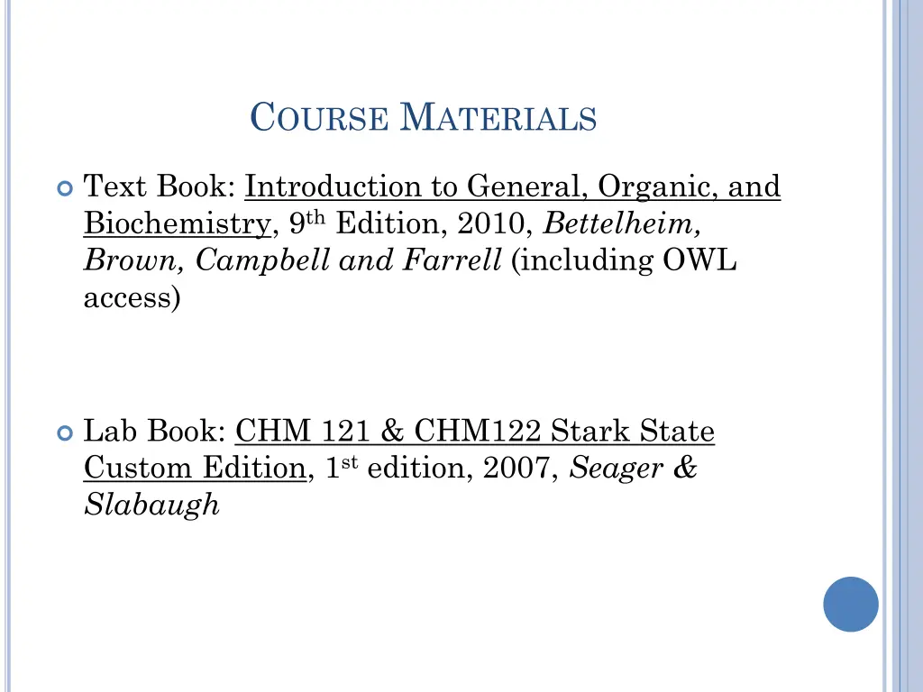 c ourse m aterials