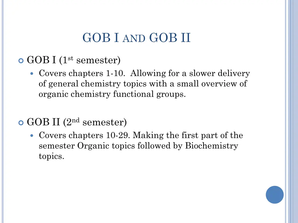 gob i and gob ii