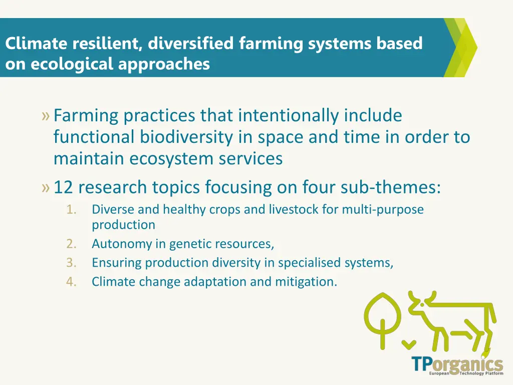 climate resilient diversified farming systems