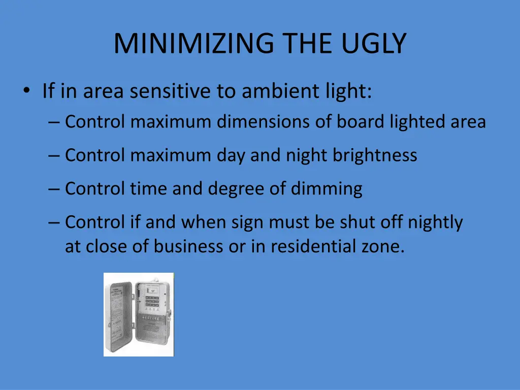 minimizing the ugly 1