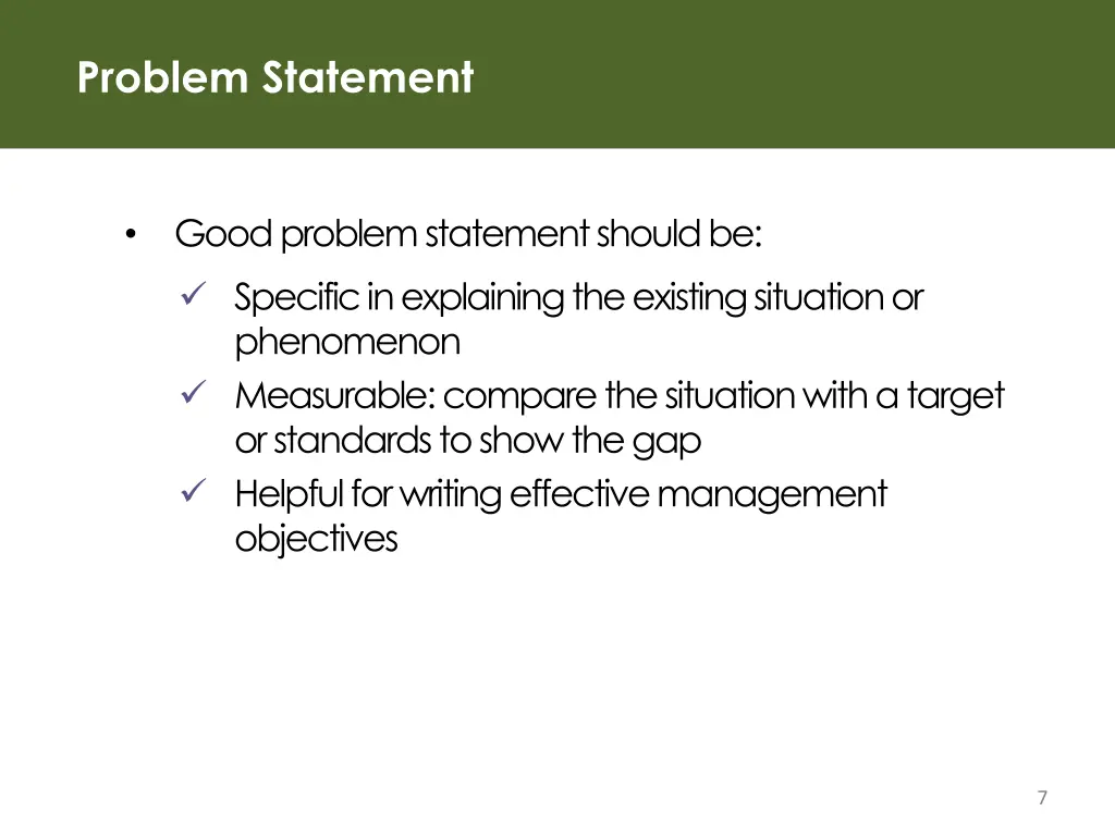 problem statement