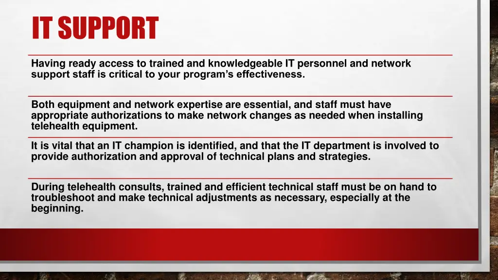 it support