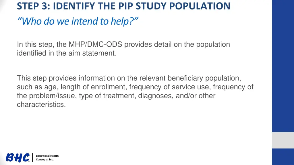 step 3 identify the pip study population