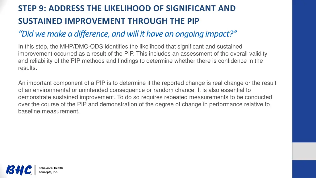 step 9 address the likelihood of significant