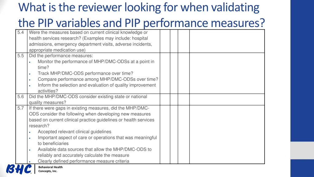 what is the reviewer looking for when validating 3