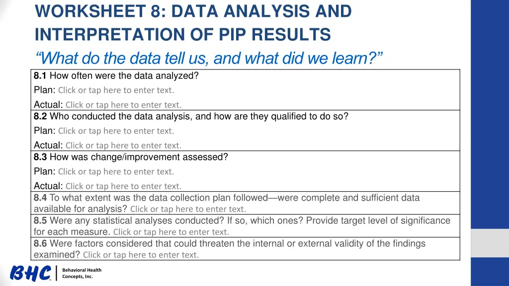 worksheet 8 data analysis and interpretation