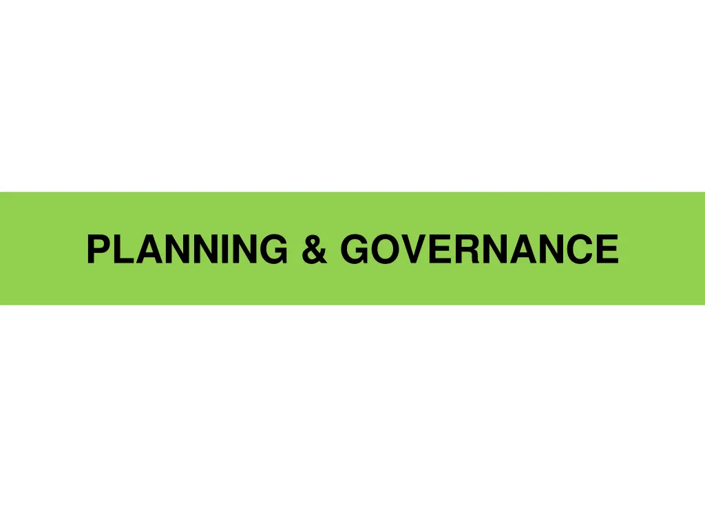 planning governance