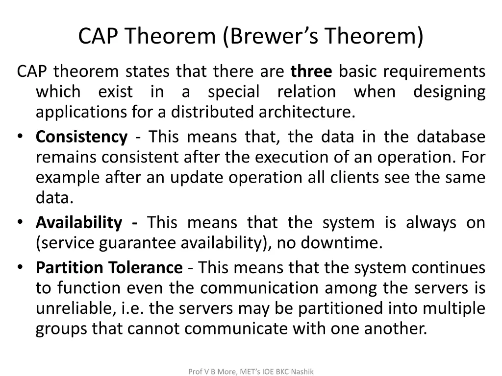 cap theorem brewer s theorem