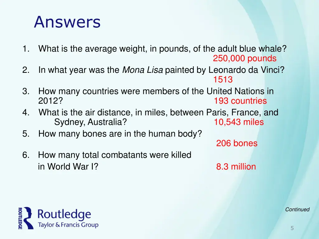 answers
