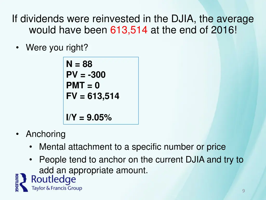 if dividends were reinvested in the djia