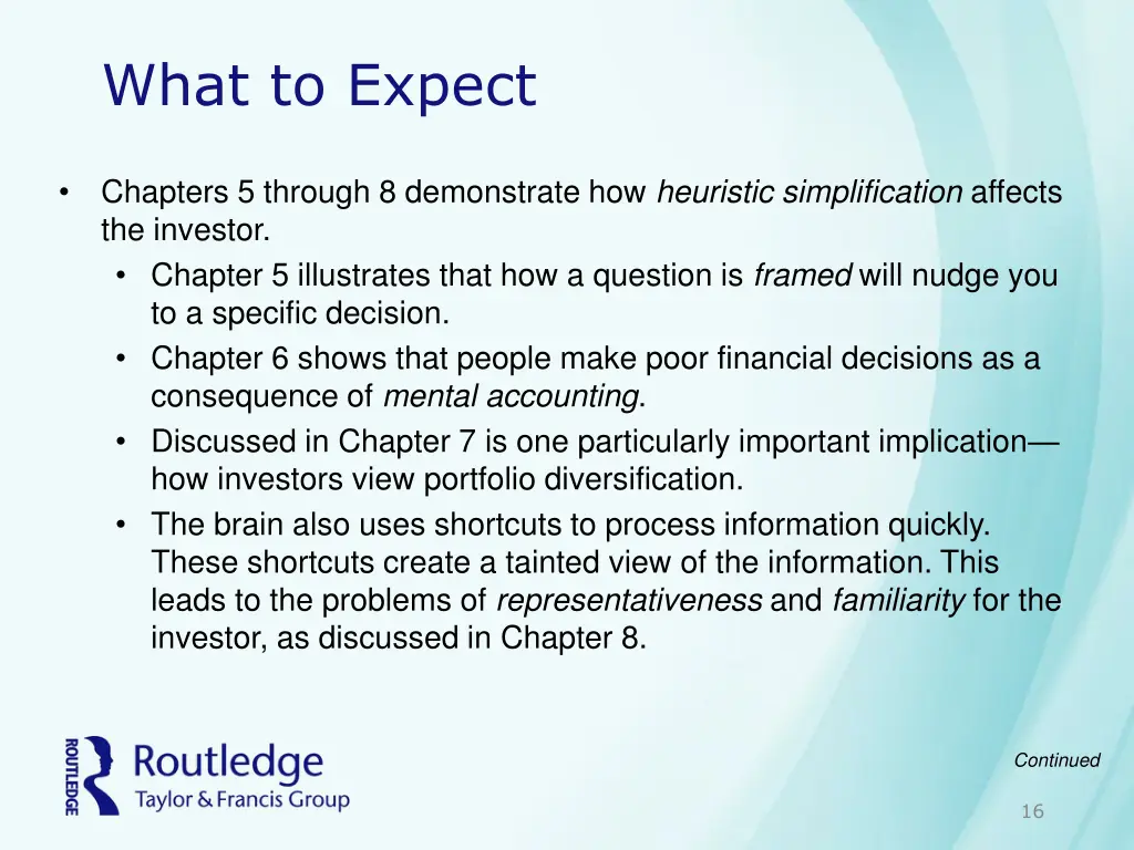 what to expect 1