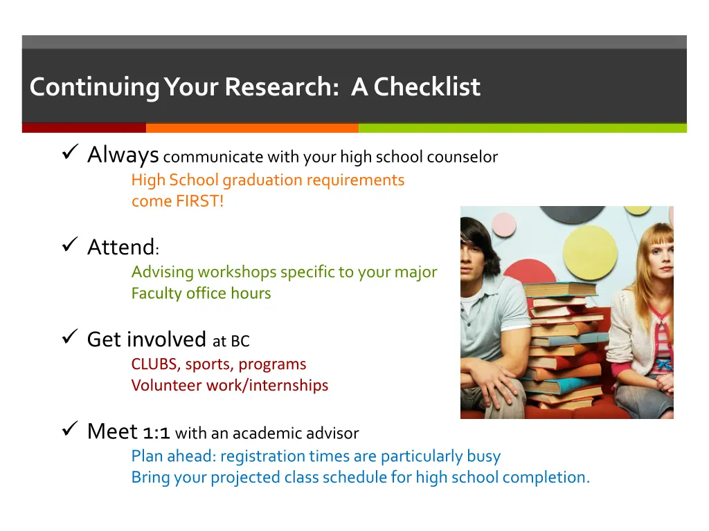 continuing your research a checklist