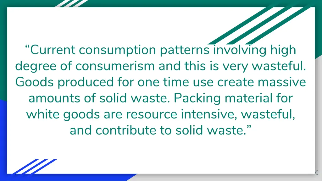 current consumption patterns involving high