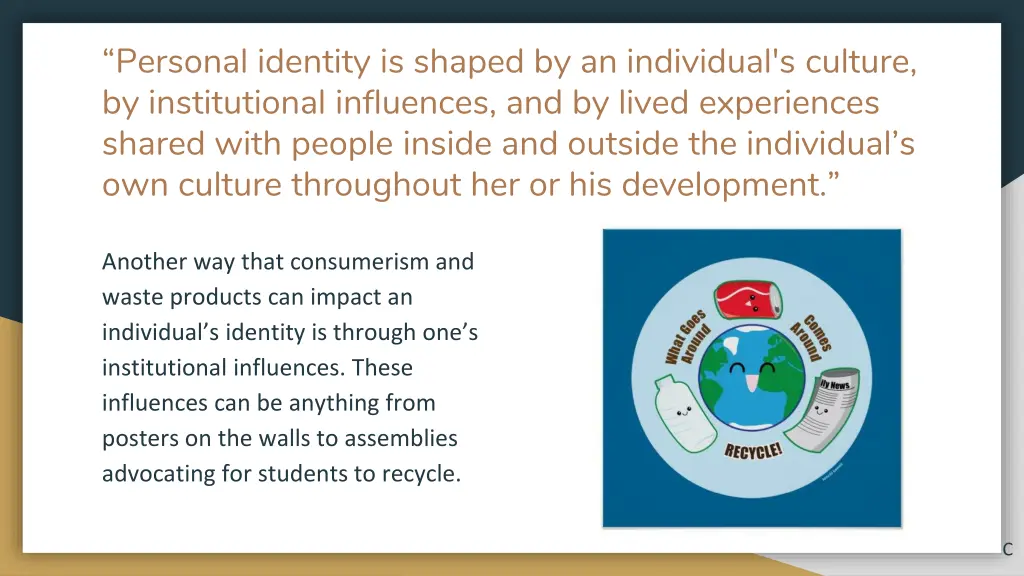 personal identity is shaped by an individual 1