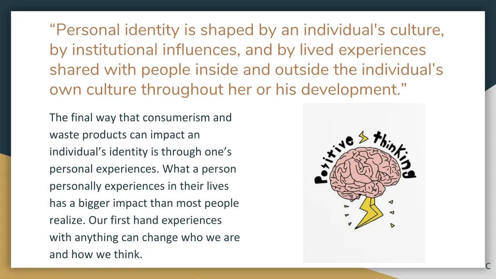 personal identity is shaped by an individual 2