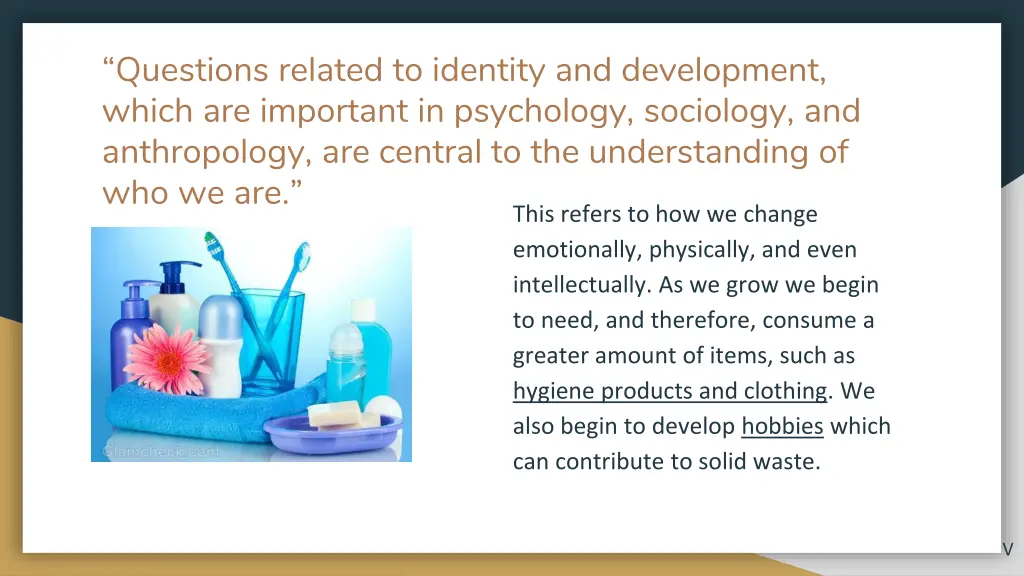 questions related to identity and development