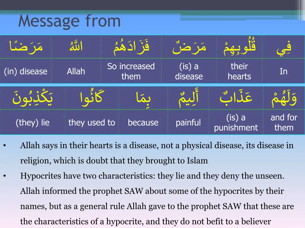 message from