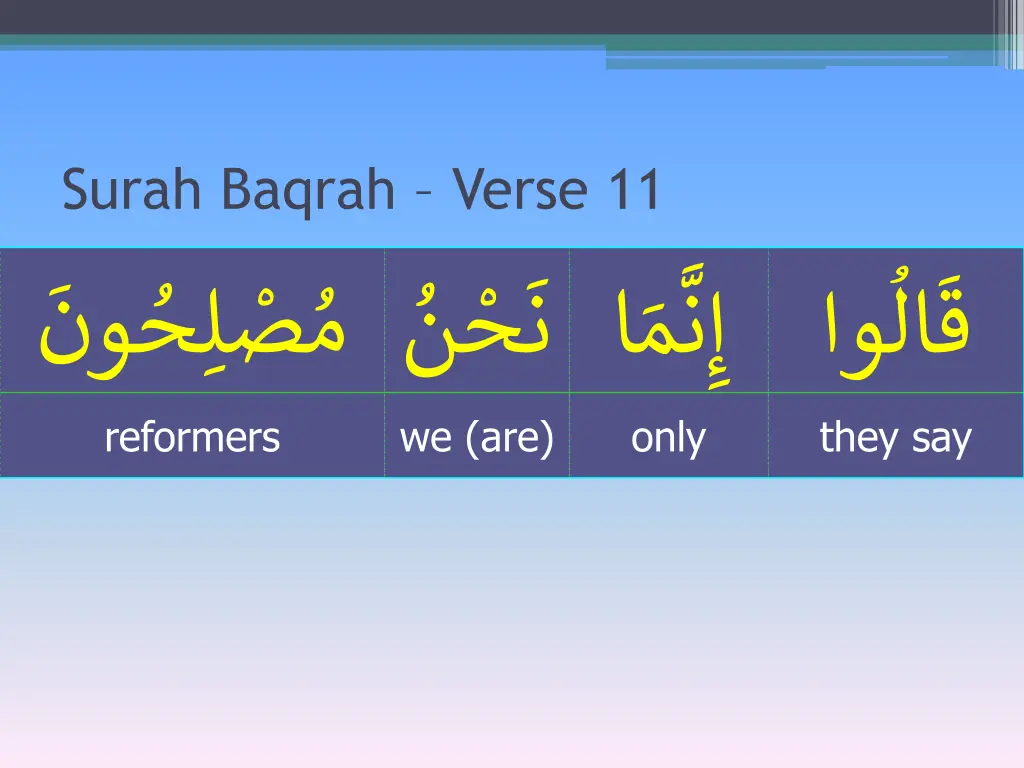 surah baqrah verse 11 1